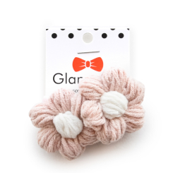 Біжутерія та аксесуари - Резинки Glamurino Puffy flowers пудрові (62102.8)