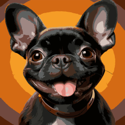 Товары для рисования - Картина по номерам Strateg Улыбающийся бульдог 30 х 30 см (ES-0902)