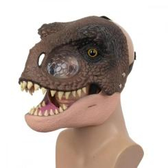 Костюмы и маски - Маска Карнавальная Динозавра Для Детей и Взрослых Тиранозавр Рекс с Подвижной Челюстью Jurassic World Dominion ((708))