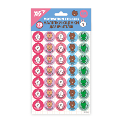 Наборы для творчества - Наклейки-оценки Yes Line Friends круглые (955395)