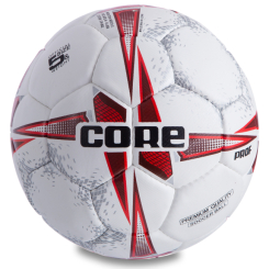 Спортивные активные игры - Мяч футбольный CORE PROF CR-002 №5 Белый-красный