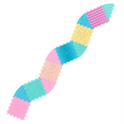 Розвивальні килимки - Масажний килимок Ortek 6 елементів + 6 секторів пастель (4820264131359)