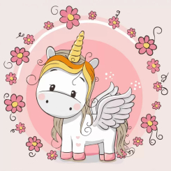 Товари для малювання - Картина за номерами Art Craft Єдиноріжка з крилами 30 х 30 см (15501-AC)