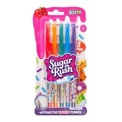 Канцтовары - Гелевые ручки Scentos Sugar rush Яркий блеск 5 штук ароматизированные (41343)