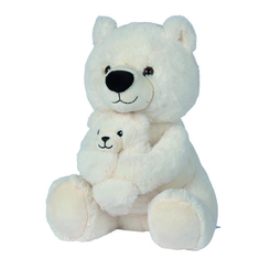 Мягкие животные - Мягкая игрушка Nicotoy Пушистые зверюшки с малышом Белый медведь 28 см (5851121/3)