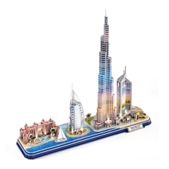 3D-пазли - Тривимірний пазл CubicFun City line Дубай із LED-підсвічуванням (L523h)