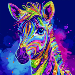 Мозаїка - Алмазна мозаїка Brushme Яскрава зебра (BH032)