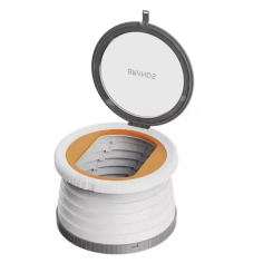 Товары по уходу - Детский дорожный складной телескопический горшок Babyhood Тоти белый (BH-131)