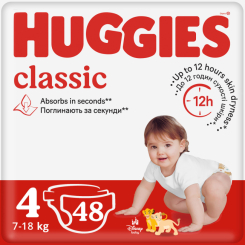 Подгузники - Подгузники Huggies Classic Jumbo 4 7-18 кг 48 шт (5029053586335)