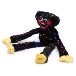 Персонажі мультфільмів - М'яка іграшка обіймашка Хагі Ваги Unbranded чорний з блискітками та зірочками 40 см з липучками на лапках (596f2bf7)