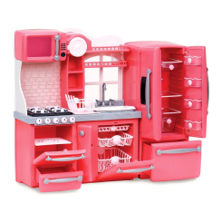 Меблі та будиночки - Ігровий набір Our Generation Кухня для гурманів рожева (BD37365Z)