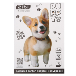 Картон цветной ZiBi Cats and dogs односторонний 10 листов А4 (ZB.1950-22)