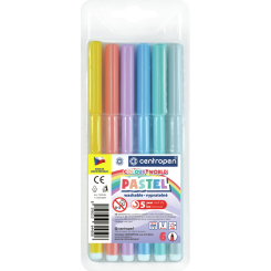 Канцтовары - Набор фломастеров Centropen pastel 6 цветов (7550/0609 TP)