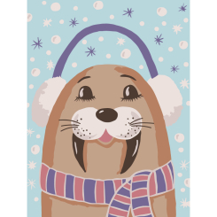 Товари для малювання - Картина за номерами Art Craft Щасливий моржик 30 х 40 см (15585-AC)