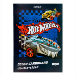 Канцтовари - Картон кольоровий Kite Hot Wheels 10 аркушів А4 (HW24-255)