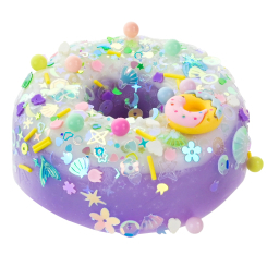 Антистрес іграшки - Іграшка-антистрес Shantou Jinxing Пончик фіолетовий з білою глазур'ю (C7804/4)