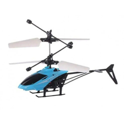 Транспорт и спецтехника - Летающий вертолет с сенсорным управлением JM 9198 Голубой (5495)