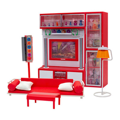 Мебель и домики - Кукольная мебель Qun Feng Toys Современная комната красная с эффектами (26230)