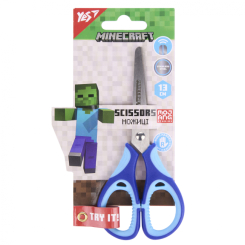 Канцтовари - Ножиці Yes Minecraft з гумовими вставками 13 см (480459)