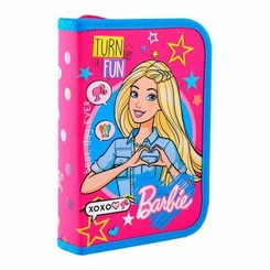 Пеналы и кошельки - Пенал 1 Вересня Barbie одинарный с двумя клапанами твердый (532196)