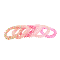 Бижутерия и аксессуары - Набор резинок-пружинок для волос Qunxing розовый (FG240116009L/3)