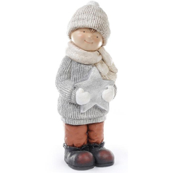 Аксесуари для свят - Фігура новорічна ceramic Хлопчик із зіркою Bona DP42665