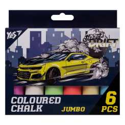 Канцтовари - Крейда кольорова Yes Jumbo Street Drift 6 шт (400500)