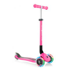 Детский транспорт - Самокат Globber Primo foldable lights розовый с подсветкой (432-110-2)