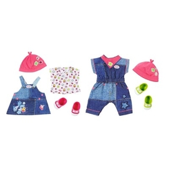 Одежда и аксессуары для пупсов - Набор одежды для куклы BABY BORN Zapf Creation Модный джинс (824498)
