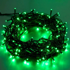 Аксессуары для праздников - Светодиодная гирлянда Lampiki на 100 LED зеленая 8 режимов от сети (edbf7b61)