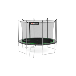 Ігрові комплекси, гойдалки, гірки - Батут Hop-Sport 12ft 366cm із внутрішньою сіткою Чорно-зелений (2331)