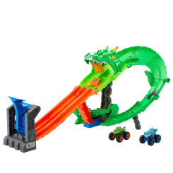 Автотреки - Игровой набор Hot Wheels Monster Trucks Атака огненного дракона (JFR06)