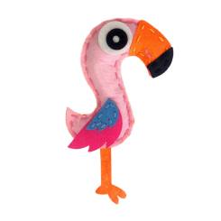 Набори для творчості - Набір для творчості Apli Krapli Зший сам іграшку з фетру Фламінго (4820198701024)