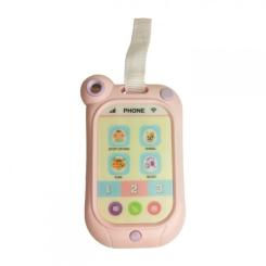 Навчальні іграшки - Дитячий телефон Metr + G-A081 інтерактивний Рожевий (26069)