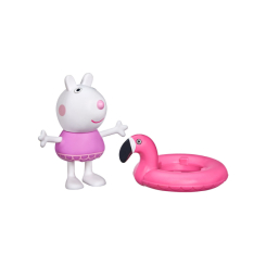Фигурки персонажей - Фигурка Peppa Pig Веселые друзья Сюзи с кругом фламинго (F2206)