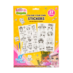 Товары для рисования - Раскраска Crayola Наклейки с фломастерами (35083)