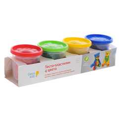Набори для ліплення - Набір для дитячих розваг Тісто-пластилін Genio Kids 4 кольори (TA1010)