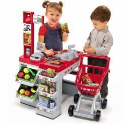Наборы профессий - Игровой набор Cупермаркет с весами кассой и аксессуарами Smoby (24233) (024233)