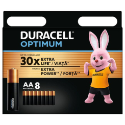 Аккумуляторы и батарейки - Батарейки алкалиновые Duracell Optimum AA CEE GEN3 8 штук (5000394158931)