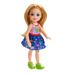 Куклы - Кукла Barbie Club Chelsea Блондинка в топе с динозавром (DWJ33/FXG82)