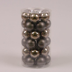 Аксесуари для свят - Кульки скляні Flora D-3,8 см. 36 шт(44562) (MR35692)
