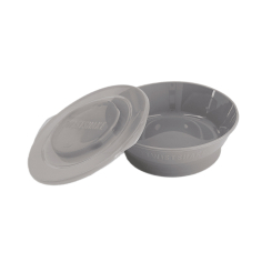 Дитячий посуд та аксесуари - Мисочка Twistshake Pastel grey із кришкою (78154)