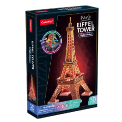 3D-пазлы - Трехмерный пазл CubicFun Night edition Эйфелева башня с LED-подсветкой (L534h)