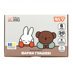 Канцелярські товари - Фарби гуаш Yes Miffy 6 кольорів (230444)