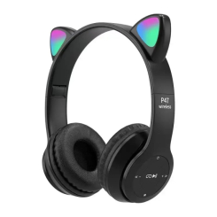 Портативные колонки и наушники - Наушники Bluetooth CAT Ear P47M LED- черный (755489)