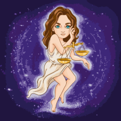 Товари для малювання - Картина за номерами Art Craft Знаки зодіаку Терези 40х40 см (10107-AC)