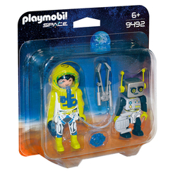 Конструкторы с уникальными деталями - Конструктор Playmobil Space Астронавт и робот (9492)