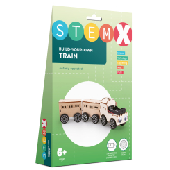 3D-пазли - 3D пазл StemX Дерев'яний потяг на батарейках (73681)
