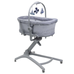 Манежи, ходунки - Кроватка-стульчик Chicco Baby Hug Pro серая 5 в 1 (87076.40) (8058664173259)