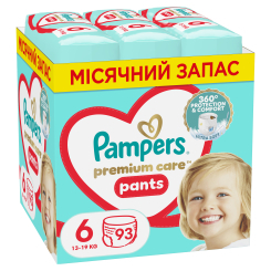 Товары по уходу - Подгузники-трусики Pampers Premium care Giant 13-19 кг 93 шт (8006540491010)
